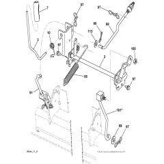 McCulloch M11577RB - 96041016500 - 2010-07 - Mower Lift - Deck Lift Parts Diagram