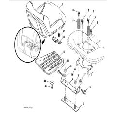 McCulloch M11577RB - 96041016500 - 2010-07 - Seat Parts Diagram