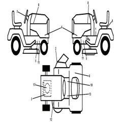 McCulloch M11577RB - 96041016502 - 2011-08 - Decals Parts Diagram