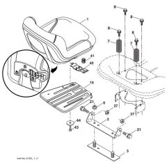 McCulloch M11577RB - 96051001100 - 2010-10 - Seat Parts Diagram