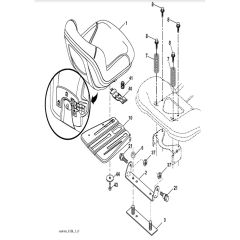 McCulloch M11577RB - 96051001101 - 2010-11 - Seat Parts Diagram