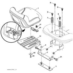 McCulloch M11577RB - 96051001102 - 2011-02 - Seat Parts Diagram
