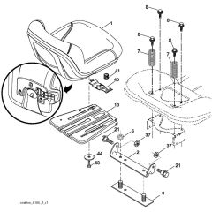 McCulloch M11577RB - 96051001103 - 2011-08 - Seat Parts Diagram