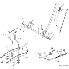 McCulloch M11597 - 96011023400 - 2007-08 - Mower Lift - Deck Lift Parts Diagram