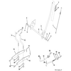 McCulloch M11597 - 96011023401 - 2007-03 - Mower Lift - Deck Lift Parts Diagram