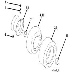 McCulloch M11597 - 96011023403 - 2009-04 - Wheels and Tyres Parts Diagram