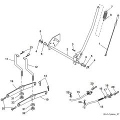 McCulloch M11597 - 96011023407 - 2010-07 - Mower Lift - Deck Lift Parts Diagram