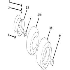 McCulloch M11597 - 96011023409 - 2010-10 - Wheels and Tyres Parts Diagram