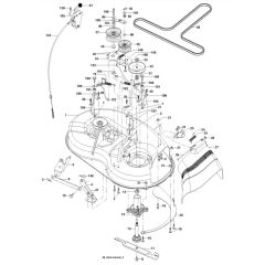 McCulloch M11597 - 96011023700 - 2008-06 - Mower Deck - Cutting Deck Parts Diagram