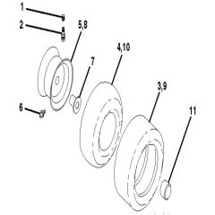 McCulloch M11597 - 96011023700 - 2008-06 - Wheels and Tyres Parts Diagram