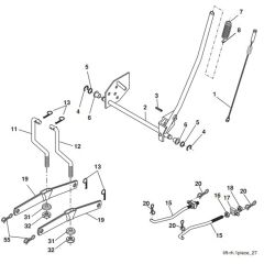 McCulloch M11597 - 96011023702 - 2010-03 - Mower Lift - Deck Lift Parts Diagram