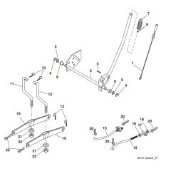 McCulloch M11597 - 96011023703 - 2010-01 - Mower Lift - Deck Lift Parts Diagram