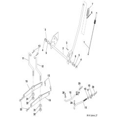 McCulloch M11597 - 96011023704 - 2010-09 - Mower Lift - Deck Lift Parts Diagram