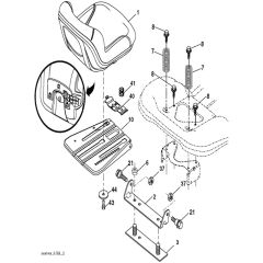 McCulloch M11597 - 96041026601 - 2012-01 - Seat Parts Diagram