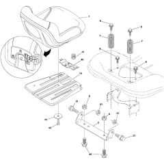 McCulloch M115-77T - 2014-05 - Seat Parts Diagram