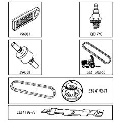 McCulloch M115-77T - 96041028700 - 2012-10 - Frequently Used Parts Parts Diagram
