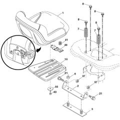 McCulloch M115-77T - 96041028701 - 2013-05 - Seat Parts Diagram