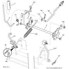 McCulloch M115-77TC - 96051005800 - 2012-10 - Mower Lift - Deck Lift Parts Diagram