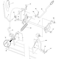 McCulloch M115-77TC - 96051005902 - 2014-04 - Mower Lift - Deck Lift Parts Diagram