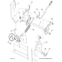 McCulloch M115-97 - 96041026603 - 2013-06 - Mower Lift Lever Parts Diagram