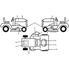 McCulloch M115-97T - 96041037600 - 2014-06 - Decals Parts Diagram