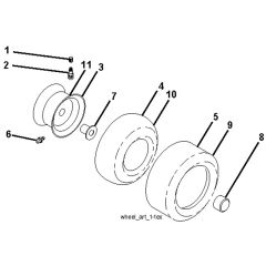 McCulloch M115-97T - 96041037600 - 2014-06 - Wheels and Tyres Parts Diagram