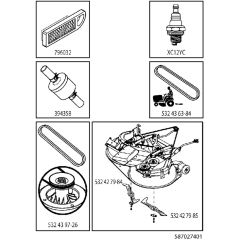 McCulloch M115-97TC - 96051013200 - 2014-06 - Frequently Used Parts Parts Diagram