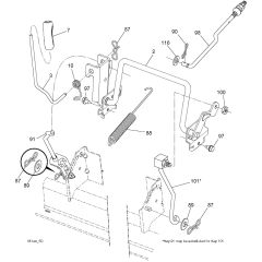 McCulloch M115-97TC - 96051013200 - 2014-06 - Mower Lift - Deck Lift Parts Diagram