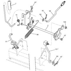 McCulloch M125107H - 96041020301 - 2011-08 - Mower Lift - Deck Lift Parts Diagram