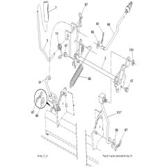 McCulloch M125107T - 96041029001 - 2012-12 - Mower Lift Lever Parts Diagram