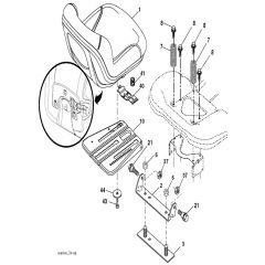 McCulloch M125107T - 96041029001 - 2012-12 - Seat Parts Diagram