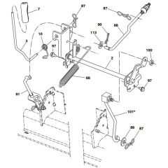 McCulloch M12530 - 96041017600 - 2010-02 - Mower Lift - Deck Lift Parts Diagram