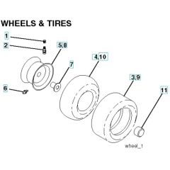 McCulloch M12592RB - 96061016202 - 2008-05 - Wheels and Tyres Parts Diagram