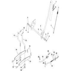 McCulloch M12592RB - 96061016900 - 2008-08 - Mower Lift - Deck Lift Parts Diagram