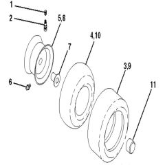 McCulloch M12592RB - 96061016900 - 2008-08 - Wheels and Tyres Parts Diagram