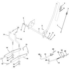McCulloch M12592RB - 96061016901 - 2008-08 - Mower Lift - Deck Lift Parts Diagram