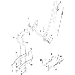 McCulloch M12597 - 96011029700 - 2010-09 - Mower Lift - Deck Lift Parts Diagram