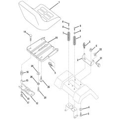 McCulloch M12597 - 96011029700 - 2010-09 - Seat Parts Diagram