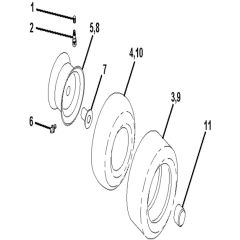 McCulloch M12597 - 96011029700 - 2010-09 - Wheels and Tyres Parts Diagram