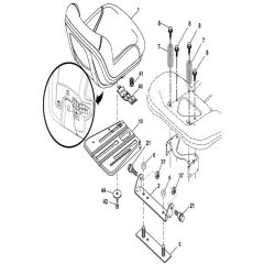 McCulloch M12597 - 96041023800 - 2011-09 - Seat Parts Diagram