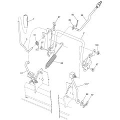 McCulloch M12597HRB - 96051005000 - 2012-01 - Mower Lift - Deck Lift Parts Diagram