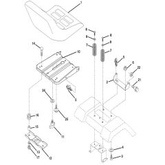 McCulloch M12597HRB - 96061031400 - 2010-09 - Seat Parts Diagram