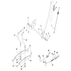 McCulloch M12597HRB - 96061031401 - 2011-04 - Mower Lift - Deck Lift Parts Diagram