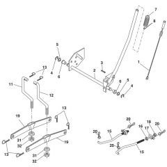 McCulloch M12597RB - 96061028701 - 2010-04 - Mower Lift - Deck Lift Parts Diagram