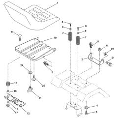 McCulloch M12597RB - 96061028701 - 2010-04 - Seat Parts Diagram