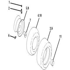 McCulloch M12597RB - 96061031300 - 2010-09 - Wheels and Tyres Parts Diagram