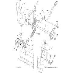 McCulloch M125-107T - 96041033500 - 2013-06 - Mower Lift Lever Parts Diagram