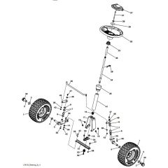 McCulloch M125-77X - 96021003300 - 2015-06 - Steering Parts Diagram