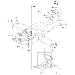 McCulloch M125-85F - 967295401 - 2015-01 - Chassis Rear Parts Diagram