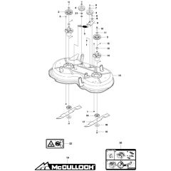McCulloch M125-85F - 967295401 - 2016-01 - 85cm Cutting Deck (1) Parts Diagram